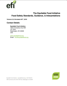 Equitable Food Initiative Food Standards