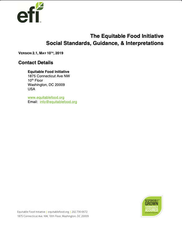 Equitable Food Initiative Social